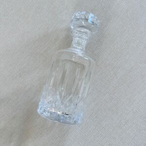 TOSCANY CRYSTAL Lillian Decanter, Whiskey Liquor Carafe Etched Glass Barware